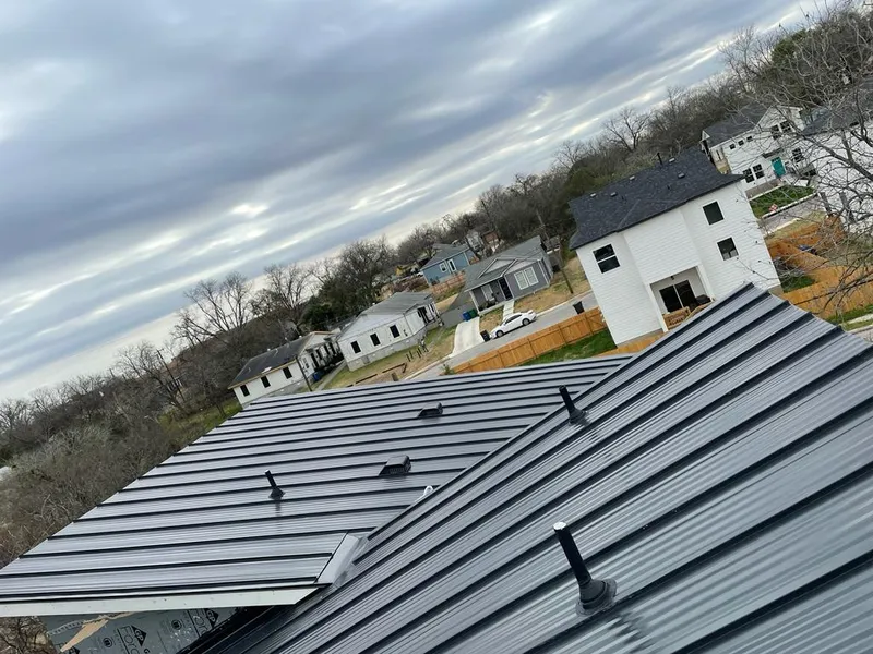 Standing seam metal roof panels with vents for Skylight Repair in Clearlake